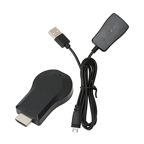 1080P Wireless HDMI Display Adapter, WiFi Mobile Screen Mirroring Receiver, Unterstützt Airplay/Miracast/DLNA, Streaming von Video/Audio auf TV/, für Windows Android IOS von Tosuny