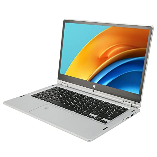 2 in 1 Laptop, 13,3 1920x1080 Touchscreen Laptop mit Finger Abdrucks Perre, 360-Grad-Rotation, 16 256G RAM,Win 11, Lange Akkulaufzeit von Tosuny