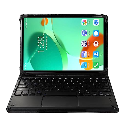2 in 1 Tablet, 10,1 Zoll Android 12 Tablet mit Tastatur, 6GB RAM 128GB ROM, Octa Core Prozessor, FHD Touchscreen, 8+16 MP Dual Kamera, 5G WLAN, BT 5.0, 4G Netzwerk, 7000 MAh Akku (Silber) von Tosuny