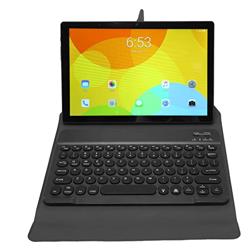 2 in 1 Tablet 10,1 Zoll, 4G LTE Android 11.0 Tablet mit Tastatur und Maus, Octa Core 12GB RAM 256 GB ROM, Kapazitives IPS HD Display, 12MP+24MP Kamera, 2,4G/5G WiFi, BT5.0, 7000MAh (Schwarz) von Tosuny
