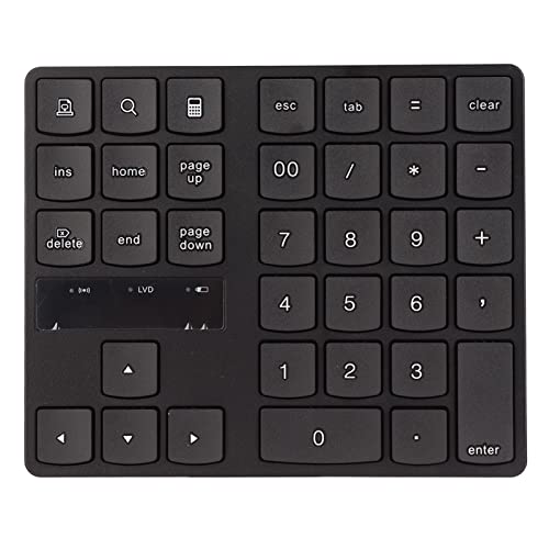 35 Tasten Wireless Numeric Keypad, Wireless Number Pads für Laptop, PC, Desktop, Silent Rapid Rebound Einhand-Gaming-Tastatur 15° Winkel, Plug and Play, kein Treiber von Tosuny