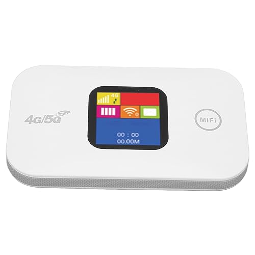 4G-WLAN-Router, Mobiler WLAN-Hotspot, 4G-Modem-Router mit SIM-Kartensteckplatz, Unterstützt Bis zu 10 Benutzer, Hochgeschwindigkeit 150 Mbit/s, LCD-Display, 2100 MAh, für von Tosuny