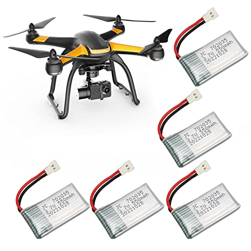 5 Stück 3,7 V 550 MAh UAV Batterie, Drohnen Ersatzbatterie für Hubsan X4 H107 H107L H107D MJXRC F47 DFD F180 Fernbedienungsdrohne, UAV Batteriezubehör von Tosuny