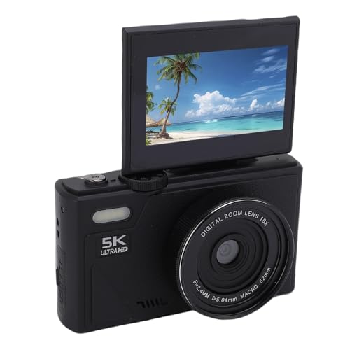 5K Digitalkamera für Fotografie, 75MP Vlogging Kamera mit WiFi, 3 180° Flip Bildschirm, 18X Digitaler Zoom, Autofokus, Anti Shake, Lächel Erkennung, Reisekamera für Einsteiger 5K Digitalkamera für Fotografie, 75MP Vlogging Kamera mit WiFi, 3 180° Flip Bildschirm, 18X Digitaler Zoom, Autofokus, Anti Shake, Lächel Erkennung, Reisekamera für Einsteiger von Tosuny