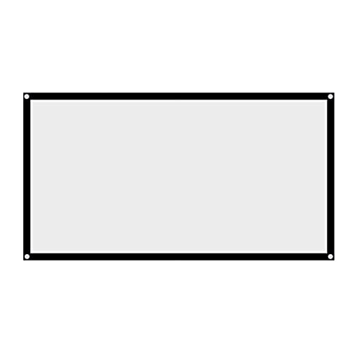 60-120 Zoll 16: 9 tragbare Projektionsleinwand, Faltbare, knitterfreie Projektor-Vorhangleinwand Doppelseitige Projektion für Heimkino und Freiluftkino(72 inch) von Tosuny