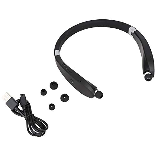 Bluetooth Kopfhörer, SX-991 Faltbarer Nacken hängender Typ Teleskop Headset Drahtlose Bluetooth Kopfhörer mit Mikrofon zur Geräuschunterdrückung Ohrhörer(Schwarz) von Tosuny