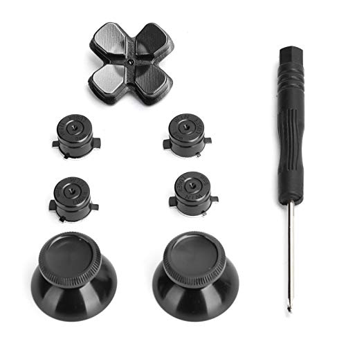 Bullet Button Mod Set für PS4 Controller Aluminiumlegierung Botton Set, Controller Bottons Ersatzteile für PS4 (Schwarz) von Tosuny