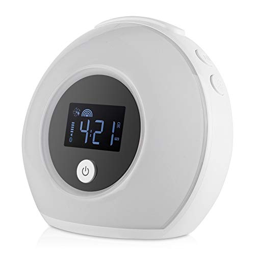 Bunte Digitaluhr mit Bluetooth-Lautsprecher, Weckwecker mit 3 Einstellungen für Natürliche Klänge, Tischlampe mit Nachtmodus mit LCD-Bildschirm, Geeignet für Schlafzimmer/Büro von Tosuny