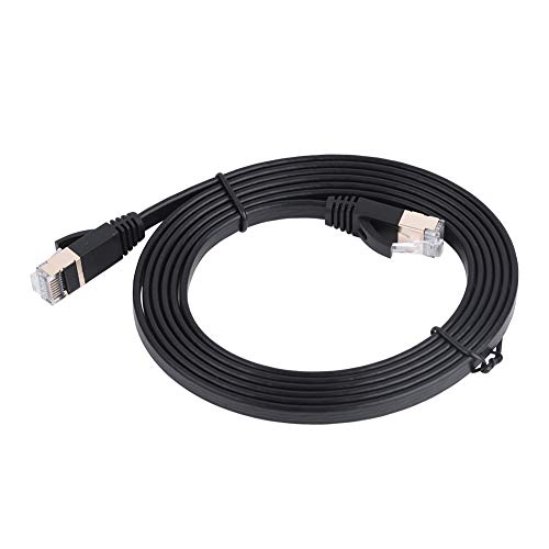 Cat 7-Ethernet-Kabel, 1 M / 1,8 M / 3 M / 5 M / 8 M / 10 M / 15 M LAN-Kabel Flaches Ethernet-Kabel mit 2-teiligen RJ45-Anschlüssen, Kompatibel mit Einem Laptop-Computer-Modem (1,8 Meter/5,9 Fuß) von Tosuny