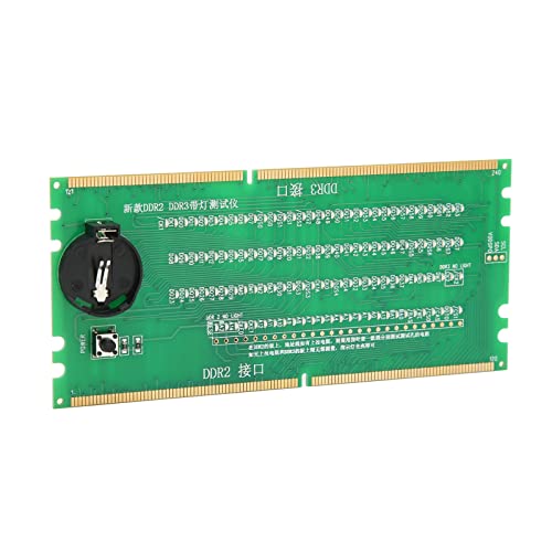 Computer Speichertester, Desktop Motherboard DDR2 DDR3 Speichersteckplatz Testkarte mit LED Licht, PC Speichersteckplatz Tester für und Motherboards von Tosuny