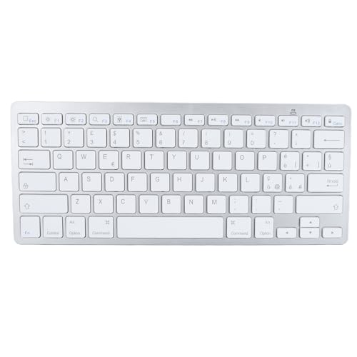 Drahtlose Tastatur, Computertastatur-Schreibmaschine, Ultradünne Universaltastatur für PC, Laptop, IOS, für Android, Win usw., Verfügbare (Italienisches QWETZ-Layout) von Tosuny