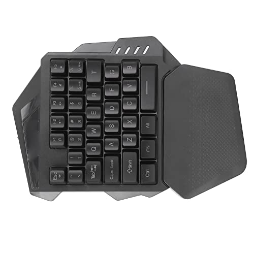 Einhand-Gaming-Tastatur, Bunte Hintergrundbeleuchtung, Professionelle Gaming-Tastatur, 35 Tasten, 8 RGB-Beleuchtungsmodi, Gamer-Tastatur, Halbe Tastatur von Tosuny