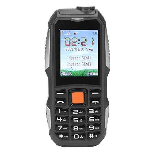 Entsperrtes 2G-Dual-SIM-Handy, -Handy mit Großen Tasten und Großer LED-Taschenlampe, Fortschrittliches SOS-Tasten-Handy mit 2800 MAh (Schwarz) von Tosuny