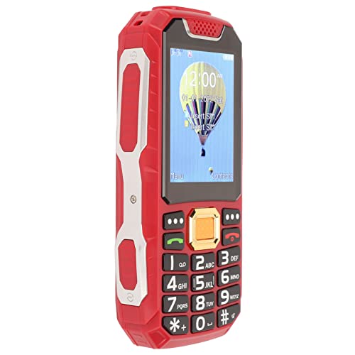 Handy für Senioren, 2G GSM Doppelkartentelefon, Senioren Handy mit Großen Tasten, 2,8 Zoll HD Bildschirm, Lauter Lautstärke, Taschenlampe, 13800 MAh Langer Standby Akku (Rot) von Tosuny