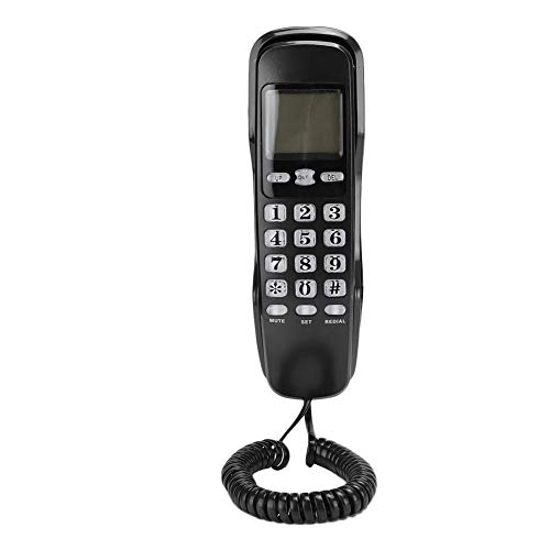 Tosuny KX-T888CID Schnurgebundenes Telefon mit Anrufer-ID-Anzeige, Festnetztelefon für Privatanwender mit LCD-Bildschirm, Unterstützung für FSK und DTMF Dual System(Schwarz) von Tosuny
