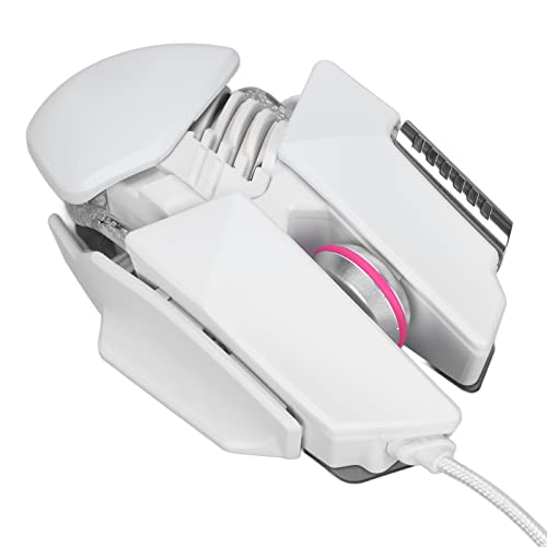 Kabelgebundene Maus, 12800 DPI USB-Maus 6 Tasten, Anpassung Makroprogrammierung RGB-Maus Mechanische Gaming-Maus von Tosuny