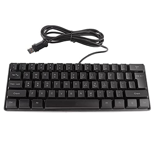 Kabelgebundene Tastatur - RGB-Hintergrundbeleuchtungstastatur, PC-Tastatur Kabelgebunden, Tastaturcomputer mit 61 Tasten für Laptop-Desktop von Tosuny
