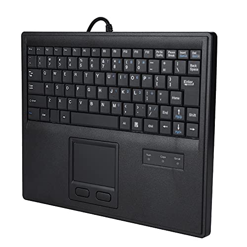 Kabelgebundene Tastatur mit Touchpad, 1,5 M Lange Kabelschere Fußgestaltete Tasten 84 Tasten, 10-Zoll-Kabel-Tastatur mit Präziser Touchpad-Touchpad-Tastatur von Tosuny