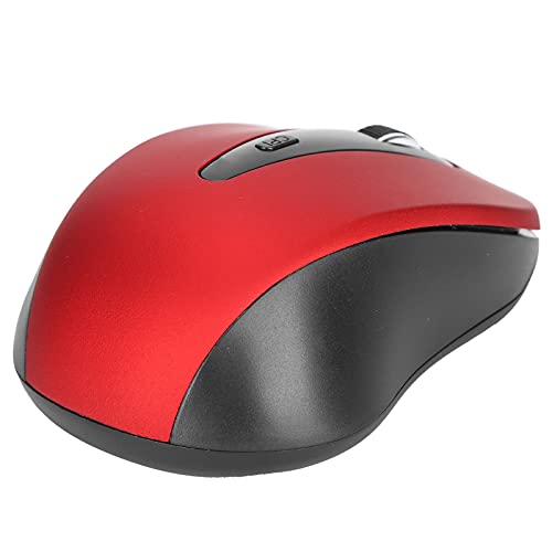 Kabellose Maus, Tragbare Kabellose Maus, Vier-Wege-Scrollrad-Computermaus für Laptop, Ergonomische Optische Maus, 6 (Tasten) (Rot) von Tosuny