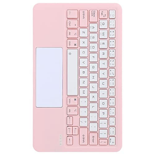 Kabellose Tastatur, Ergonomische Tastatur Tragbare Tastatur mit Empfindlichem Touchpad, Intelligente Kabellose Touchpad-Tastatur für Android für OS X für Windows (Rosa) von Tosuny