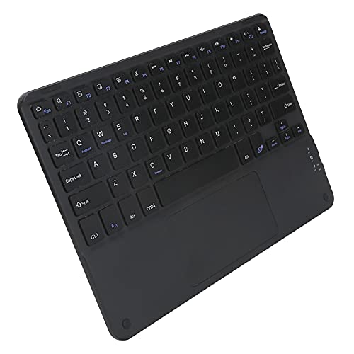 Kabellose Tastatur mit Geräuscharmer Kabelloser Tastatur mit Touchpad Eingebautes Touchpad, 10 Zoll (Schwarz) von Tosuny