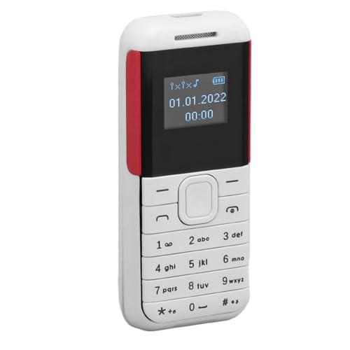 Kleinstes Mobiltelefon, Kleines 2G Telefon, Entsperrtes Telefon, Dual SIM GSM Handy mit Freihändigem Bluetooth Wählgerät für ältere 0,66 Zoll Bildschirm (White) von Tosuny