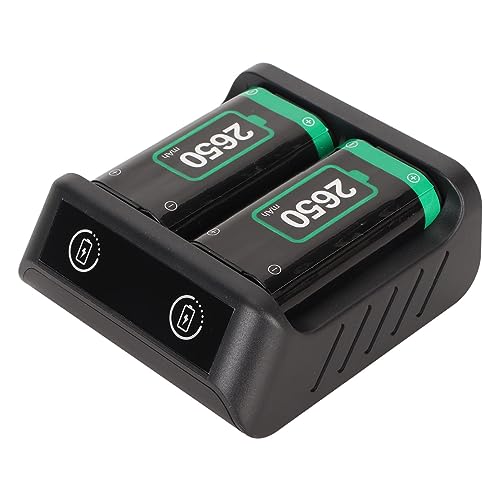 Ladegerät für One Controller Akku, 2x2650 MAh Wiederaufladbarer Akku mit Schnellladestation für One, One S, One X, One Elite, Series S, Series X Controller Ladegerät für One Controller Akku, 2x2650 MAh Wiederaufladbarer Akku mit Schnellladestation für One, One S, One X, One Elite, Series S, Series X Controller von Tosuny