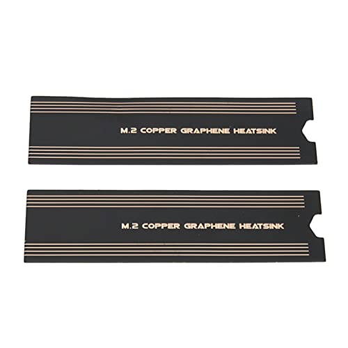 M.2 SSD Kühlkörper, M.2 Graphene Kühlkörper Kühler, M.2 Solid State NVME Festplattenkühler, Selbstklebender Kühlkörper für M.2 SSD Laptop Speicher (2 Stück) von Tosuny