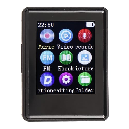 MP3 Player mit Bluetooth5.0, MP4 Player mit 1,77 Zoll SPI HD Bildschirm und Lautsprecher, Tragbarer HiFi MP3 Musikplayer mit Verlustfreiem Sound und FM Radio, , E Book von Tosuny