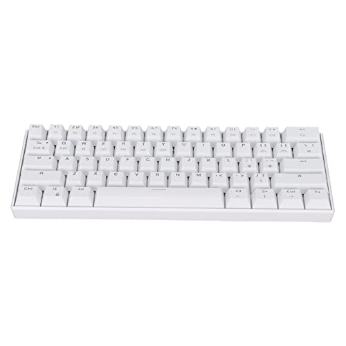 Mechanische Tastatur, 61 Tasten RGB-beleuchtete Tastaturen, 3 Verbindungsmodi, Mechanische RGB-Gaming-Tastatur, Schnelle Reaktion, Plug and Play (Roter Schalter) von Tosuny