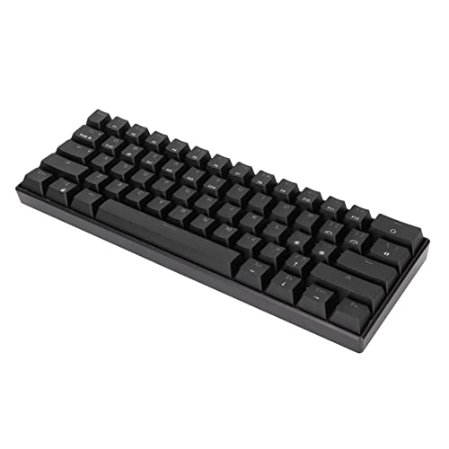 Mechanische Tastatur 61 Tasten, Schwarze Achse/grüne Achse/rote Achse/teafarbene Achse Mechanische Gaming-Tastatur Kabellose Tragbare Ergonomische RGB-Tastatur (Blauer Schalter) von Tosuny