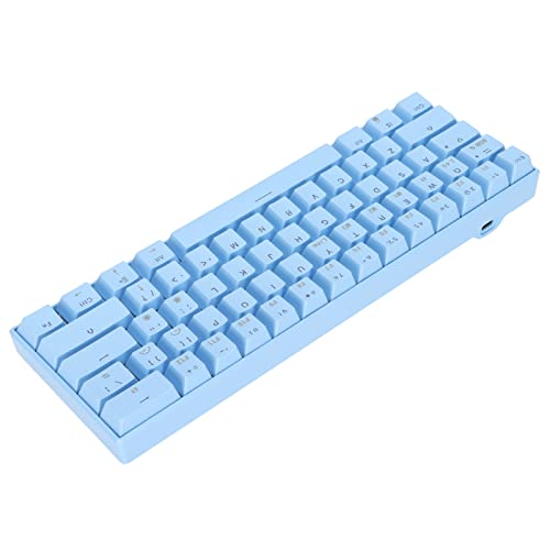 RGB-Tastatur, Bule-Tastatur, DREI Modi, 61 Tasten, Mechanische RGB-Gaming-Tastatur, Wiederaufladbare Tastaturen Unterstützen Kabellose, Kompakte, Ergonomische Gaming-Tastatur mit (Blauer Schalter) von Tosuny