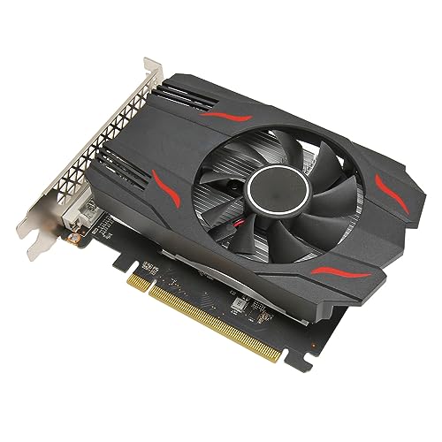 RX 550-Grafikkarte, 4 GB GDDR5 128 Bit 14 Nm 1183/6000 MHz, Lüfter, PC-Video-Gaming-Karte, Display-Anschluss, DVI-D-HD-Anschlüsse, ITX-Design, 4K-Ausgang, Computer-GPU, DirectX 12 von Tosuny