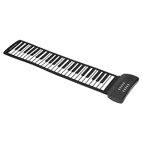 Roll Up Piano, 49 Tasten Keyboard Piano für Anfänger, Powered Portable Piano Keyboard MIDI USB, mit 4D-Surround-Sound-Effekt, Verbindung mit Computer oder Tablet (PM49) von Tosuny