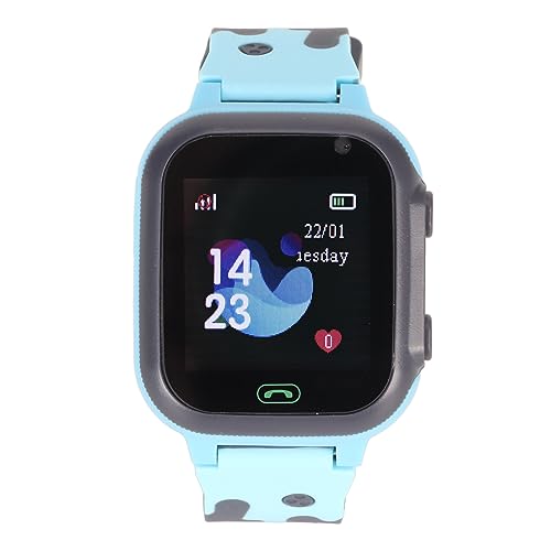 Smartwatch für Kinder, 2G GSM Kindertelefonuhr mit 1,44 Zoll Farb Touchscreen, 2 Wege Anrufe, SOS Alarm, Kamera, Spiel, Wecker, Taschenlampe, SIM Karte Erforderlich, IP65 (Blau) von Tosuny