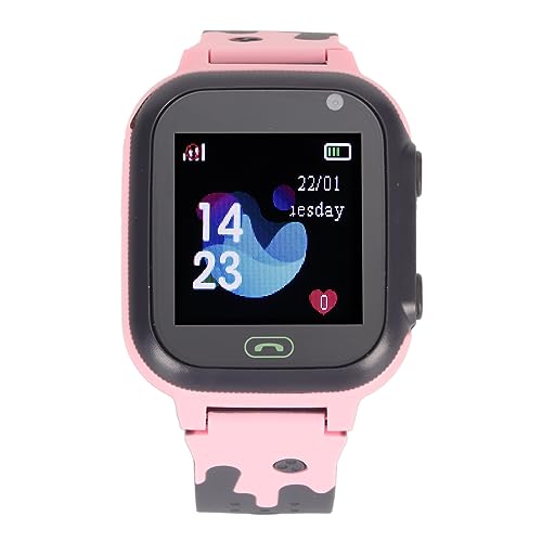 Smartwatch für Kinder, 2G GSM Kindertelefonuhr mit 1,44 Zoll Farb Touchscreen, 2 Wege Anrufe, SOS Alarm, Kamera, Spiel, Wecker, Taschenlampe, SIM Karte Erforderlich, IP65 (Rosa) von Tosuny
