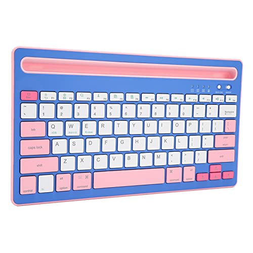 Tastatur, Tablet-Tastatur für Computer, Desktop, Laptop, Smartphone, Kabellose Tastatur, Wiederaufladbar für, für OS X, für IOS, für (Purpur Rosa) von Tosuny
