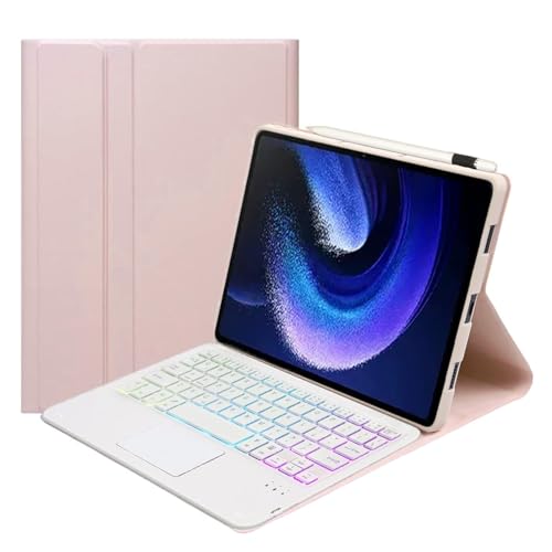 Tastaturhülle für Pad 6/Pad 6 Pro 11 Zoll 2023 Tablet, Tablet Schutzhülle mit Standfunktion und Hintergrundbeleuchteter, Magnetischer, Abnehmbarer Kabelloser Bluetooth Tastatur von Tosuny