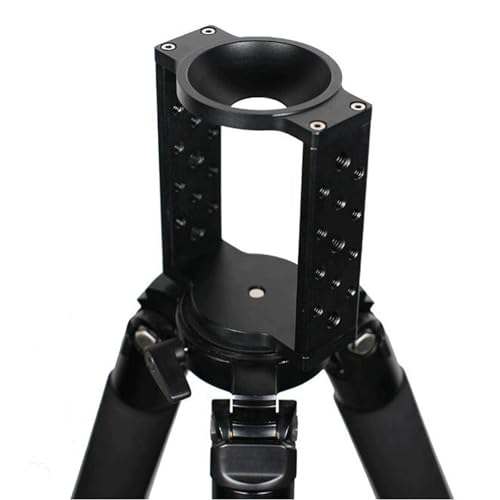 100 Mm Stativkopf-Schalenerhöhung, 100 Mm Stativkopf-Heber mit 1/4 Zoll 3/8 Zoll Gewindelöchern, Halbkugel-Flach-zu-Schüssel-Adapter für Kamera-Stativkopf-DSLR-Schienenschieber von Tosuny