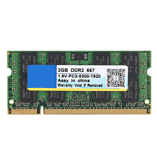 Tosuny 2 GB Laptop-Speicher, DDR2 667 MHz 2 GB 200Pin PC2-5300 Laptop-Speicher RAM für Intel/AMD-Motherboards von Tosuny