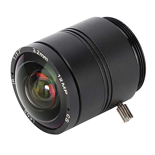 Tosuny 3,2-mm-Kameraobjektiv mit Fester Brennweite, 12 MP Auflösung, professionelles Überwachungskameraobjektiv mit CS-Mount-Schnittstelle, Objektiv aus Aluminiumlegierung, Relative Blende F1.2 von Tosuny