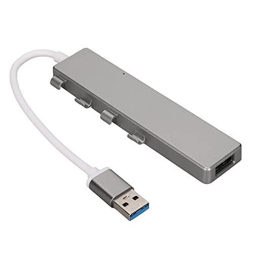 Tosuny 4 Port USB Hub Multiport Adapter für Windows OS, für OS X, für Chrome OS, 1xUSB3.0 Port 3xUSB2.0 Ports 1xUSB C Power Port USB3.0 USB Docking Station (Grau) von Tosuny