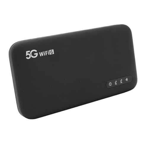 Tosuny 5G WiFi6 Mobiler Hotspot, Tragbarer Mobiler Hotspot Router mit SIM Kartensteckplatz, 5G Mobilfunk Router, 16 Angeschlossene Geräte,6100mAh Akku,Tragbares WLAN Gerät für Heimreisen von Tosuny