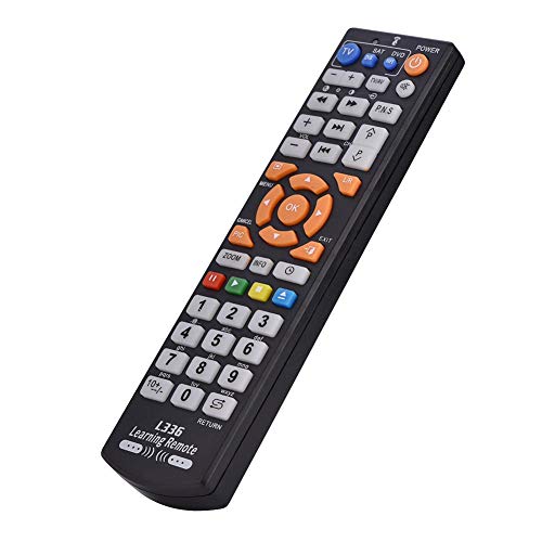 Tosuny All-in-One Lernfernbedienung Universal Intelligente Fernbedienung mit Lernfunktion für TV CBL DVD SAT DVD und Anderen Infrarotgeräten kabellose Tastatur (Schwarz) von Tosuny