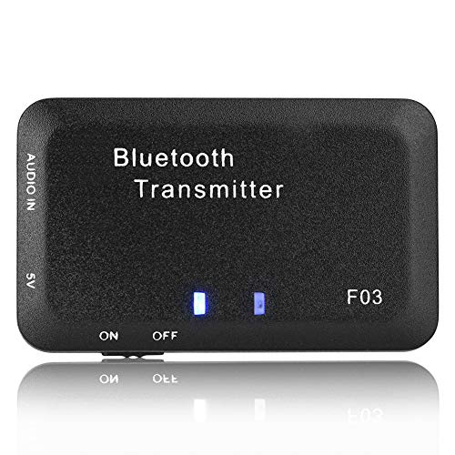 Tosuny Bluetooth Adapter Audiosender Bluetooth Audio Transmitter mit 3,5 mm Klinke 250mA Akku Wireless Audio Stereo Adapter für TV/PC / MP3 von Tosuny