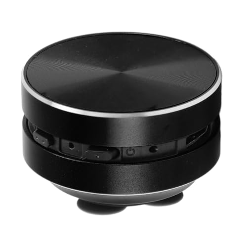 Tosuny Bluetooth Knochenschall Lautsprecher, Mi NI Wireless Duschlautsprecher mit Saugnapfbecher, Doppel Stereo Bass Lautsprecher, Eingebautes Mikrofon, FM Radio, für Badezimmer, (Schwarz) von Tosuny