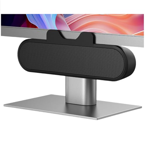 Tosuny Computerlautsprecher für Desktop PC, USB Moni Tor Lautsprecherleiste mit Clip on, kabelgebundener Laptop Lautsprecher mit Stereo und Lauter Klang, Einfache Befestigung am Moni von Tosuny