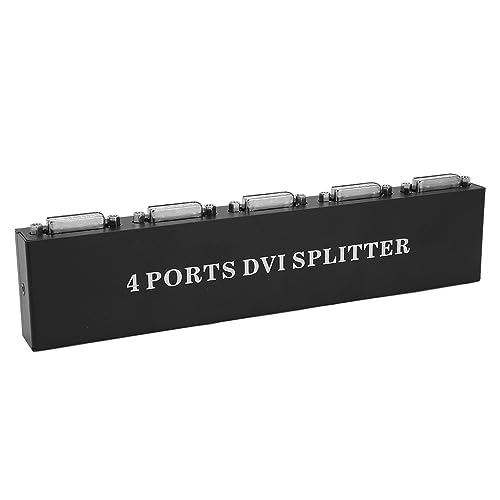 Tosuny DVI Splitter 1 in 4 Out, DVI 1×4 Splitter, 1920 X 1440 Auflösung, DVI Verteilungs Duplikator Splitter für Geteilten Bildschirm, Computer-, PC, Laptop, HDTV Projektor, Plug and von Tosuny