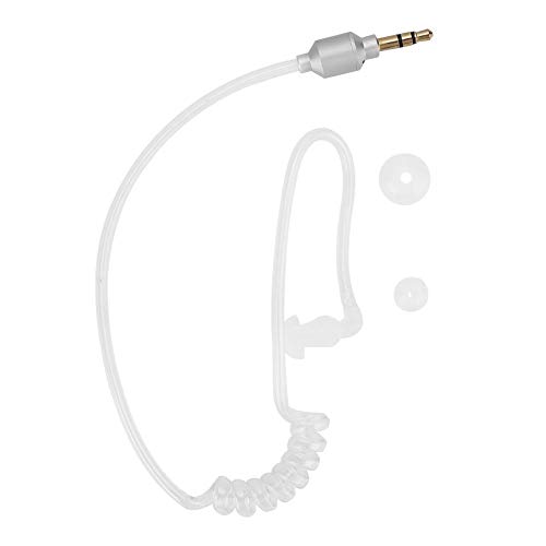 Tosuny Einzelner Ohrhörer, Anti-Strahlungs-Ohrhörer 3,5 mm Mono-Luftschlauch Kabelgebundener Kopfhörer Mobiltelefon-Ohrhörer Luftschlauch In-Ear-Stereo-Ohrhörer ohne Mikrofon von Tosuny