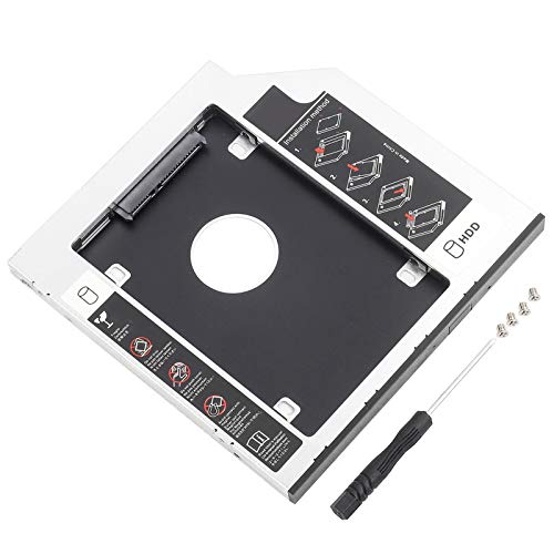 Tosuny Festplattengehäuse, 9,5 Mm Aluminium-SATA-Festplatten-SSD-Gehäuse Festplattenlaufwerk Kompatibel für Laptops mit Einer 9,5 Mm Dicken DVD-ROM von Tosuny